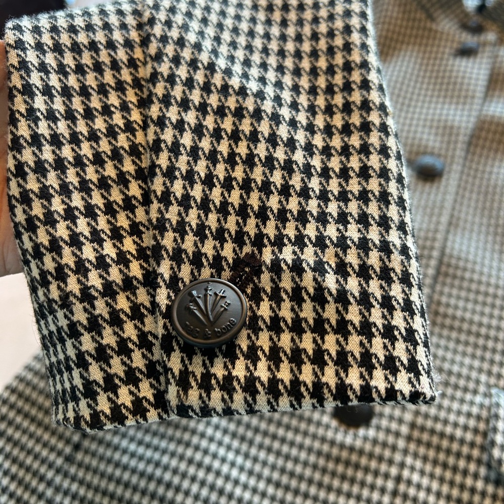 Rag & Bone Black and White Houndstooth Blazer - Picture 6 of 8